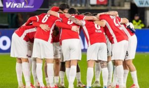 Skuat AZ Alkmaar pada laga perempat final Piala Belanda. Foto : igaz