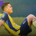 Pemain Persikota Tangerang usai laga melawan Nusantara United FC di Stadion Benteng Reborn,Tangerang, Senin (10/2/2025). Foto : igtim