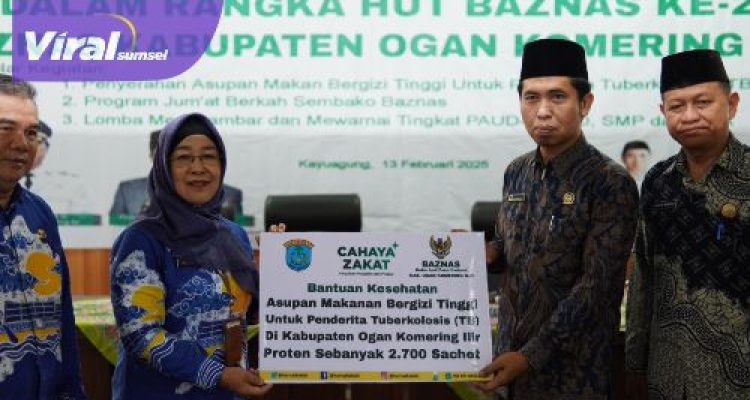 Badan Amil Zakat Nasional (BAZNAS) Kabupaten Ogan Komering Ilir menggelar acara Tasyakuran dalam rangka memperingati Hari Ulang Tahun (HUT) BAZNAS yang ke-24 tahun. Foto : viralsumsel.com /zep