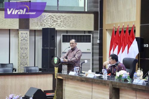 Strategi Pengendalian Inflasi 2025, Sekda Edward Candra Buka Rakor dan Capacity Building TPID se-Sumsel. Foto : viralsumsel.com /win