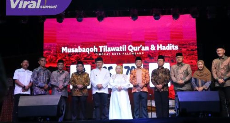 Pj Wali Kota Palembang, Cheka Virgowansyah, secara resmi membuka Musabaqoh Tilawatil Qur’an dan Hadis (MTQH) Ke-XXXII tingkat Kota Palembang. Foto : viralsumsel.com /nto