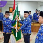 Sekda Sumsel Edward Candra Kukuhkan PAW Dewan Pengurus Korpri Kota Palembang. Foto : viralsumsel.com /win