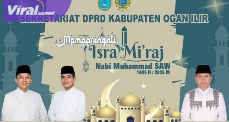 Isra’ Mi’raj 1446 H, Plt Sekwan Ogan Ilir Edi Hapandi Sampaikan Pesan Teladan Nabi. Foto : viralsumsel.com /jun
