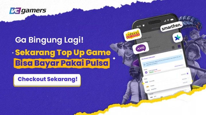Kabar Gembira! Top Up Game Pakai Pulsa Kini Hadir di VCGamers. Foto: viralsumsel.com