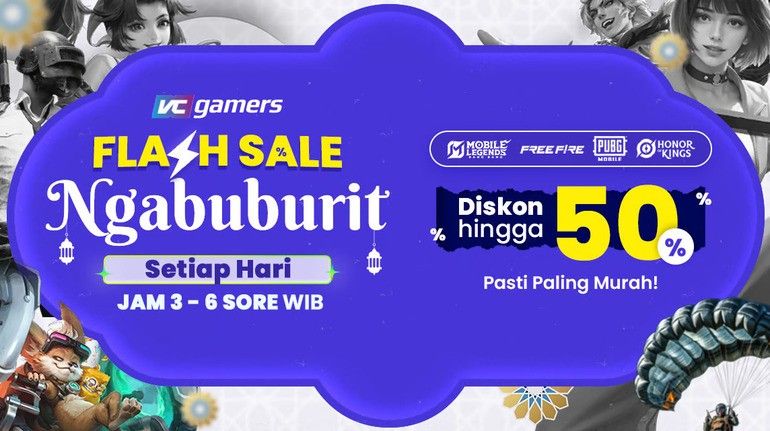 VCGamers Tebar Diskon Top Up Game Hingga 50% Selama Bulan Ramadhan. Foto : viralsumsel.com