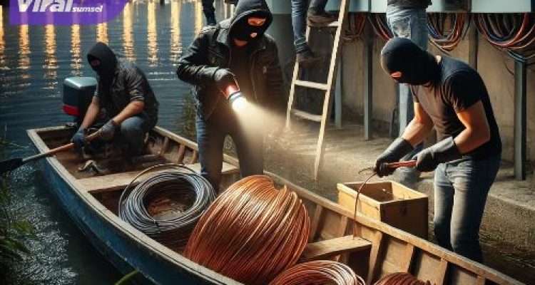 Tiga dari 12 Pelaku Pencurian Kabel Tembaga di PDAM Tirta Musi Palembang Ditangkap. Ilustrasi/viralsumsel.com