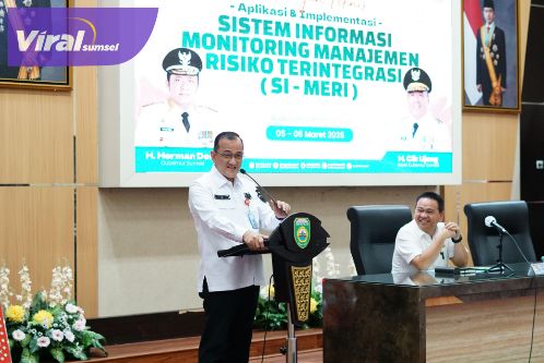 Sekda Edward Candra Harapkan Aplikasi SI-MERI Mampu Mengoptimalisasi Efektivitas Pengelolaan Risiko Secara Terintegrasi. Foto : humas pemprov