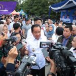 Wakil Gubernur Sumatera Selatan (Sumsel) H Cik Ujang ketika membuka Jajan Bukoan 2025 yang dipusatkandi halaman Monpera Palembang, Rabu (5/3/2025) sore. Foto : humas pemprov