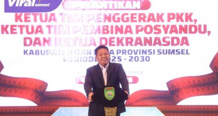 Hadiri Pelantikan Ketua TP PKK 16 Kabupaten/Kota Se-Sumsel, Begini Pesan Gubernur Herman Deru. Foto : humas pemprov