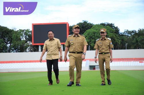 Gubernur Herman Deru: Terima Kasih Pak Presiden, Stadion Bumi Sriwijaya Menjadi Remaja Kembali. Foto : humas pemprov