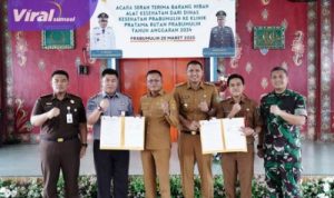 Pemkot Prabumulih Serahkan Hibah Alat Kesehatan untuk Rutan Kelas II B. Foto : viralsumsel.com /man