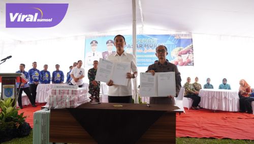 Pemkab dan Kejari OKI Gelar Pasar Murah Serta Pulihkan Aset dan Kerugian Negara. Foto : viralsumsel.com /zep