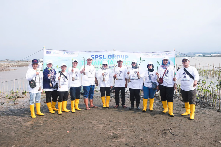Wujudkan Dekarbonisasi, Pelindo Solusi Logistik Tanam Mangrove dan Penghijauan. Foto: viralsumsel.com