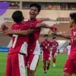 Evandra Florasta Bintang Muda Indonesia Memimpin Daftar Top Skor Sementara Piala Asia U-17 2025, Berbangga! Foto : pssi