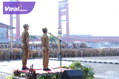 Ribuan ASN dan Non ASN Padati BKB, Wali Kota Palembang Tegaskan Komitmen Pelayanan Pasca Lebaran. Foto : viralsumsel.com /nto