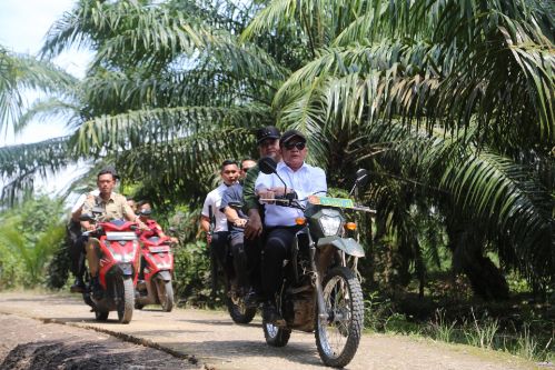Gubernur Herman Deru Dampingi Reses Komisi IV DPR RI Tinjau Lokasi OPLA Desa Srimenanti Tanjung Lago Banyuasin. Foto : humas pemprov