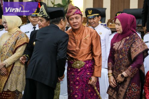 Bupati Muba H M Toha Hadiri Paripurna HUT Kabupaten Banyuasin ke-23 Tahun. Foto : viralsumsel.com /dev