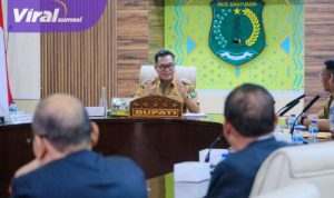 Sambut KONI Sumsel, Bupati Muba H M Toha Bahas Kesuksesan Ajang Porprov di Muba. Foto : viralsumsel.com /dev