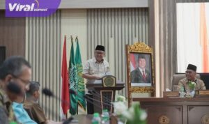 Perkuat Ukhuwah dan Kolaborasi, Wagub Cik Ujang Halal Bihalal Bersama Civitas Akademika UMP Palembang. Foto : viralsumsel..com /win