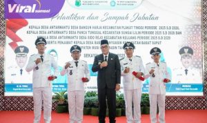 Bupati H M Toha Lantik 3 Kades Antar Waktu dan 1 Penjabat Kades, Tekankan Loyalitas dan Sinergi untuk Muba Maju Lebih Cepat. Foto : viralsumsel.com /dev