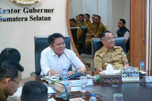 Terima Audensi Wali Kota Prabumulih, Gubernur Herman Deru Dorong Rumah Sakit Daerah Tonjolkan Program Layanan Unggulan. Foto : viralsumsel.com /win