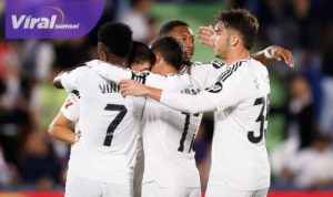 LaLiga: Tumbangkan Getafe Lewat Gol Tunggal, Real Madrid Terus Bayangi Barcelona di Puncak. Foto : igmadrid