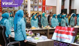Ikuti Rakor di Griya Agung, Ketua TP PKK Muba Hj Patimah Toha Siap Sinergi untuk Menyelaraskan Program Kerja. Foto : viralsumsel.com /dev