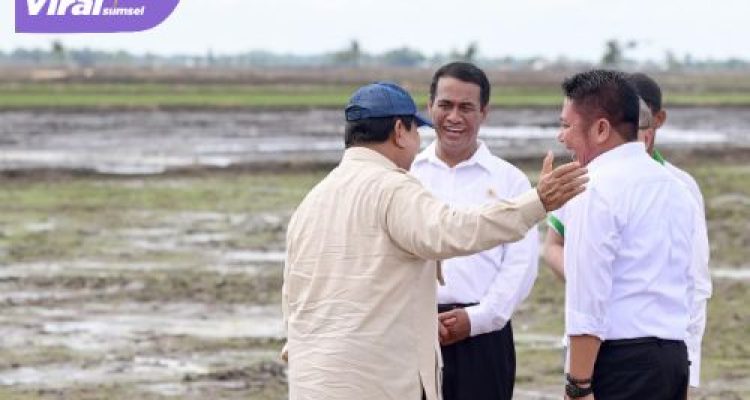 Presiden Prabowo Puji Prestasi Gubernur Herman Deru Berhasil Tingkatkan Produksi Pangan Sumsel 5 Besar Nasional. Foto : viralsumsel.com /win