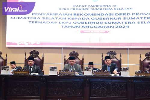 Herman Deru Segera Respon Rekomendasi DPRD Provinsi Sumsel Terhadap LKPJ Gubernur Sumatera Selatan TA 2024. Foto : viralsumsel.com /win