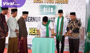 Gubernur Herman Deru Resmikan Masjid Agung Al-Huda Desa Tugu Agung Lempuing OKI. Foto : viralsumsel.com /win