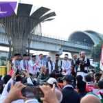Hadir dalam Kegiatan Long March, Walikota Palembang Serukan Dukungan untuk Kemerdekaan Palestina. Foto : viralsumsel.com /nto