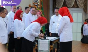 Dihadiri Ratu Dewa, PMI Palembang Dibawah Komando Dewi Sastrani Resmi Dilantik Feby Herman Deru. Foto : viralsumsel.com /nto