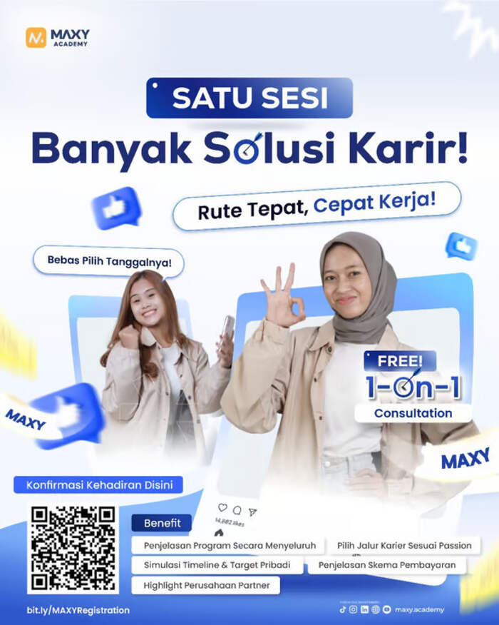 MAXY Academy Buka Sesi Konsultasi Gratis untuk Bantu Anak Muda Temukan Jalur Karier Digital. Foto: viralsumsel.com