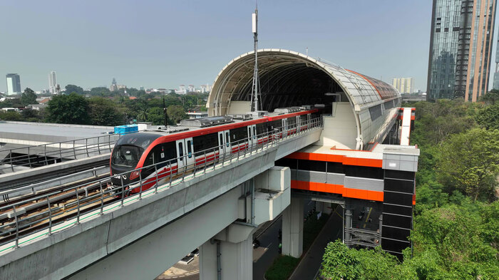 Operasional LRT Jabodebek 100% Listrik. Foto: viralsumsel.com
