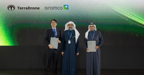 Terra Drone Menandatangani MoU dengan Aramco. Foto : viralsumsel.com