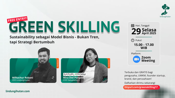 Bahas Strategi Bisnis, LindungiHutan dan SatuPlatform Gelar Green Skilling ke-17. Foto: viralsumsel.com