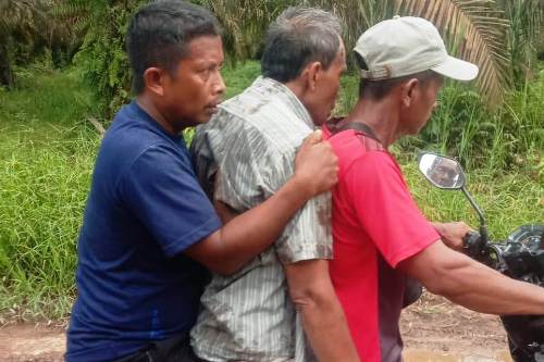 Dua Warga Airsugihan Diserang Gajah Liar Bersamaan dengan Kunjungan Menteri Lingkungan Hidup. Foto : viralsumsel.com /ril