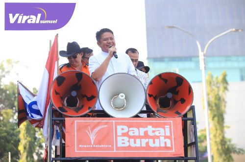 Gubernur Herman Deru Segera Respon Tuntutan Para Buruh Agar Hidup Lebih Sejahtera. Foto : viralsumsel.com /win