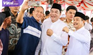 Bupati H M Toha Bersama Wabup Rohman Lepas Ratusan Calon Jamaah Haji 2025. Foto : viralsumsel.com /win