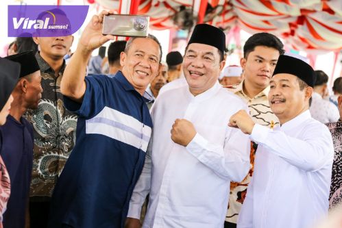 Bupati H M Toha Bersama Wabup Rohman Lepas Ratusan Calon Jamaah Haji 2025. Foto : viralsumsel.com /win