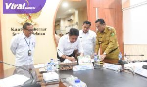 Momentum Bersejarah! Gubernur Sumsel dan Bupati Muba Teken Kesepakatan PI 10% Rimau. Foto : viralsumsel.com /dev