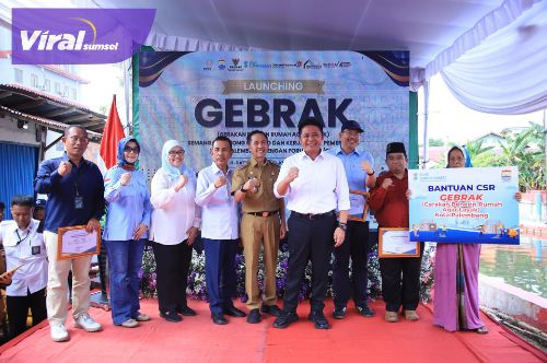 Dukung Program 3 Juta Rumah Presiden Prabowo, Gubernur Herman Deru Launching Gebrak Kota Palembang. Foto : viralsumsel.com /win
