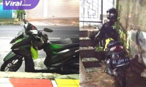 Nekat Bener, Pencuri Sikat Motor Wakil Sekretaris IWO Lampung di Kantor KNPI. Foto : viralsumsel.com /iwo