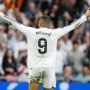 Striker Real Madrid Kylian Mbappé selebrasi usai cetal gol ke gawang Barcelona. Foto : igmbape