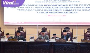 DPRD Sumsel Gelar Rapat Paripurna XI: Agenda Penyampaian Rekomendasi DPRD Terhadap LKPJ Gubernur Sumsel Tahun Anggaran 2024. Foto : viralsumsel.com /ril