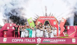 Dodo Ndoye Bawa Bologna Ukir Sejarah Baru Juara Coppa Italia! Milan Takluk di Final Stadio Olimpico. Foto : viralsumsel.com