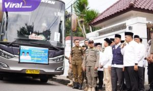 Wabup Supriyanto Lepas Jamaah Haji Kloter 14 Asal OKI. Foto : viralsumsel.com /zep