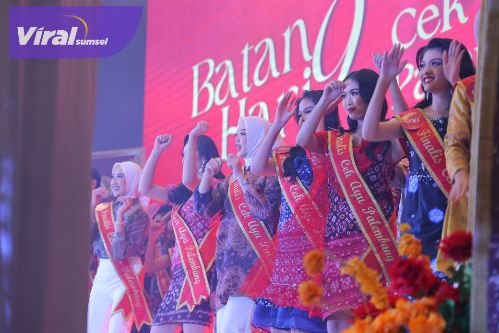 Khalid Cek Bagus & Natasya Cek Ayu 2025 Duta Budaya Palembang. Foto : viralsumsel.com /ril