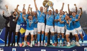 Lukaku Cetak Gol Penentu, Napoli Kunci Gelar Juara Serie A di Kandang Sendiri. Foto : ignapoli