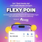 Kabar Gembira! Beli Tiket Kereta Api Kini Lebih Murah dengan Fitur Flexy Poin di Access by KAI. Foto : viralsumsel.com
